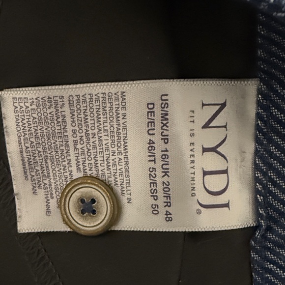 NYDJ Dark Blue Wide Leg Jeans - Picture 14 of 15